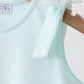 Mint Scalloped Bow Dress