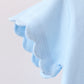 Blue Scalloped Shorts Set