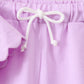 Purple Scalloped Shorts Set