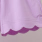Purple Scalloped Shorts Set