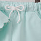 Mint Scalloped Shorts Set