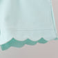 Mint Scalloped Shorts Set