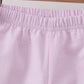 Pink Seersucker Stripe Scalloped Shorts Set