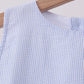 Blue Seersucker Stripe Scalloped Dress
