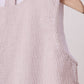 Khaki Seersucker Stripe Scalloped Dress
