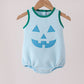 Blue Jack-O-Lantern applique bubble