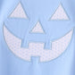 Blue Jack-O-Lantern applique pants set