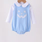 Blue Jack-O-Lantern applique bubble set