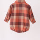 Rust Plaid Button Down Bubble