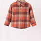 Rust Plaid Button Down Shirt