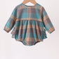 Teal Plaid Ruffle Bubble