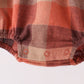 Rust Plaid Ruffle Bubble