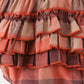 Rust Plaid Ruffle Bubble