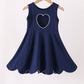 Navy Scalloped Dress