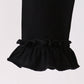 Black ruffle pants