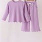 Lavender scalloped pants set