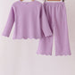 Lavender scalloped pants set