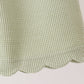 Green scalloped pants set