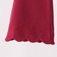Maroon scalloped bell pants