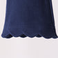 Navy scalloped bell pants
