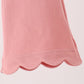 Pink scalloped bell pants