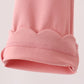 Pink scalloped bell pants