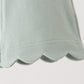 Sage scalloped bell pants