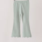 Sage scalloped bell pants