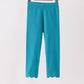 Teal scalloped leggings