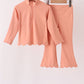 Coral scallped zipper active set