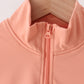 Coral scallped zipper active set