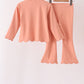 Coral scallped zipper active set