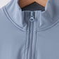 Dusty slate blue scallped zipper active set
