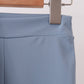 Dusty slate blue scallped zipper active set