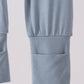 Blue zipper bamboo romper