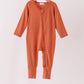 Caramel zipper bamboo anti-slip romper