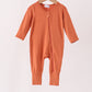 Caramel zipper bamboo romper