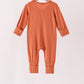 Caramel zipper bamboo romper