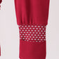 Burgundy ruffle zipper bamboo anti-slip romper – view 4