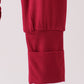Burgundy ruffle zipper bamboo romper – view 4