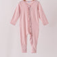 Pink ruffle zipper bamboo anti-slip romper – wholesale for boutiques | Honeydew USA