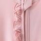 Pink ruffle zipper bamboo romper – view 2