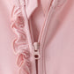 Pink ruffle zipper bamboo romper – view 3