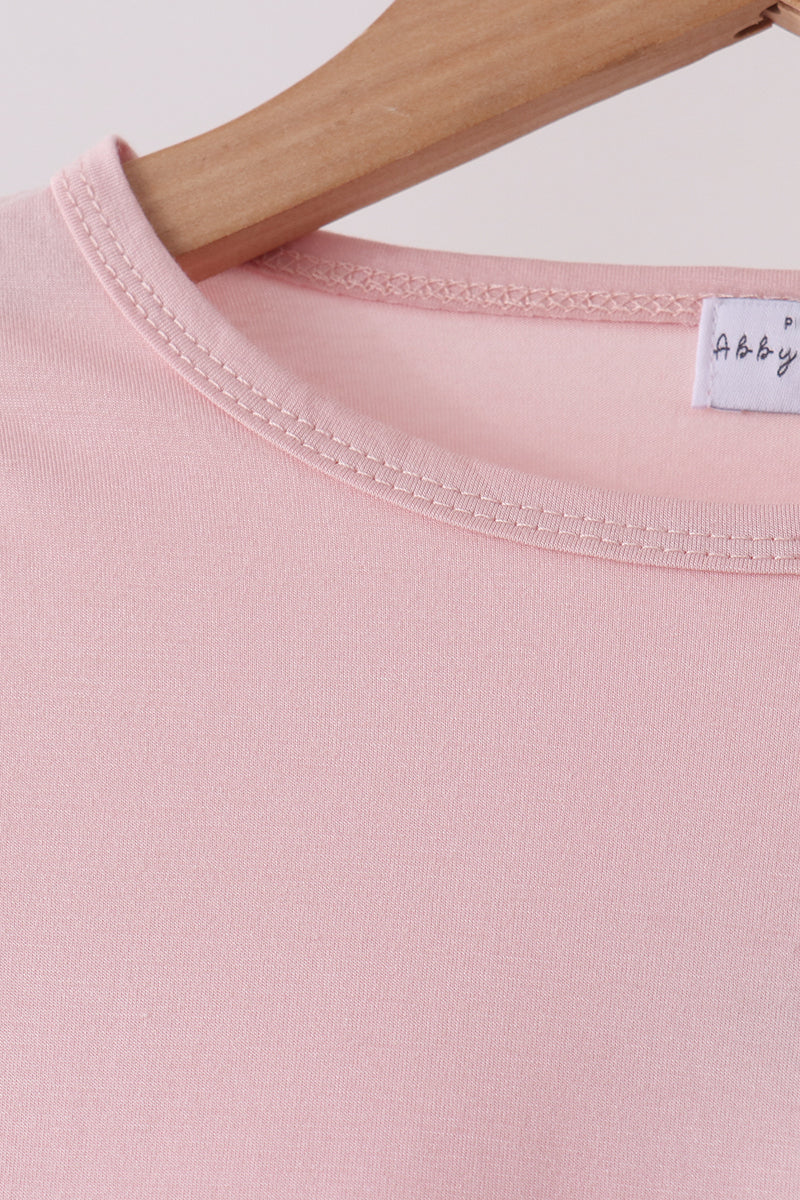 Pink bamboo pajama set – view 2