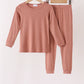Dusty rose bamboo pajama set – wholesale for boutiques | Honeydew USA