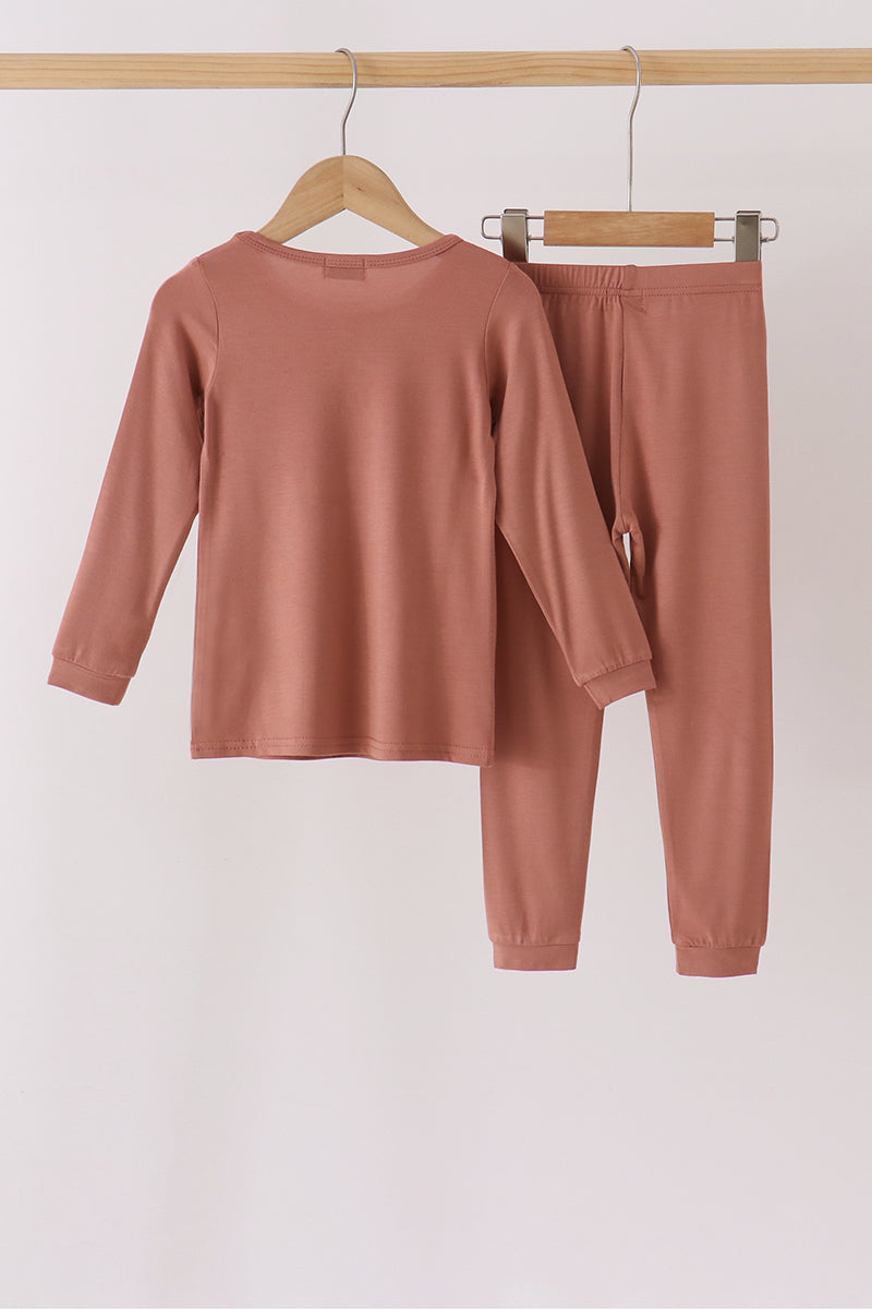 Dusty rose bamboo pajama set – view 5