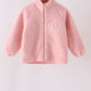 Pink fleece zipper jacket
