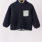 Navy fleece zipper jacket