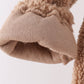 Beige fleece zipper jacket