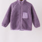 Purple fleece zipper jacket